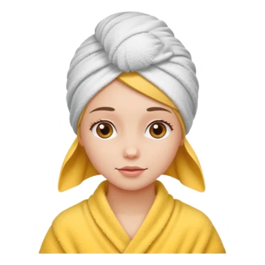 Menina com a toalha na cabeça  sticker