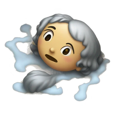 Laying down on shower floor sick sticker