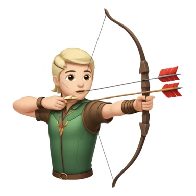 un archer  qui tire sur une  cible sticker
