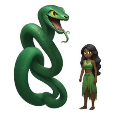 snake woman and shadow sticker