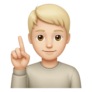 Person with a smirk holding up their middle finger  sticker