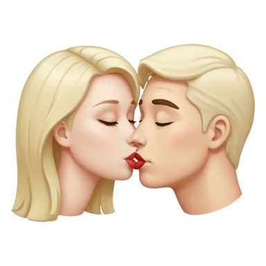 Sarcastically kissing sticker