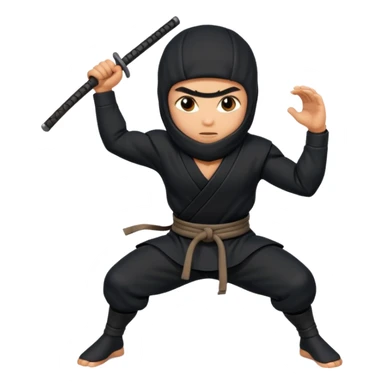 ninja posing sticker