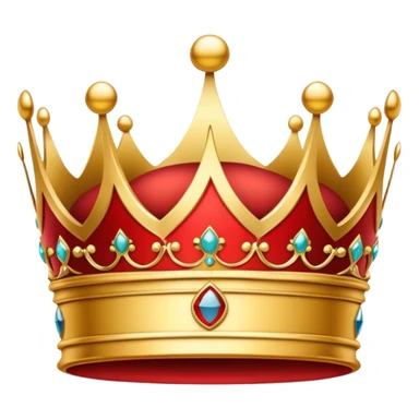 Crown with gold and a red part for the top sticker