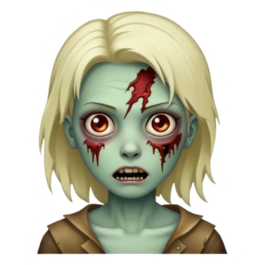 zombie girl with a scar sticker