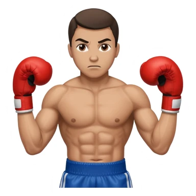 athlete in boxing gloves sticker