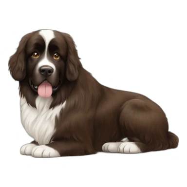 brown landseer newfoundland sticker