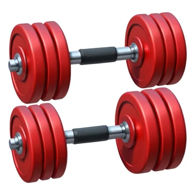 pair of red dumbbells sticker