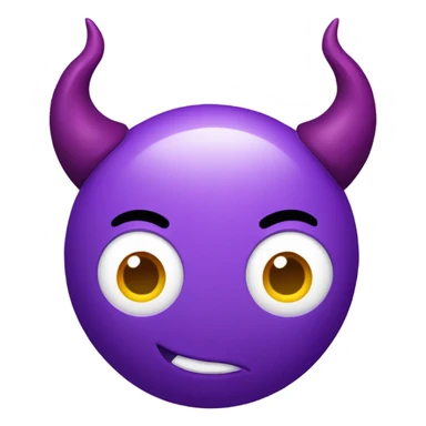purple heart with purple devil horns sticker