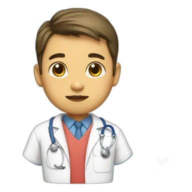 Boy duck with nurse clothes sticker