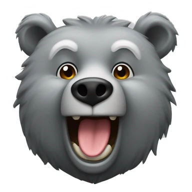 realistic-grey-bear-With-a-sly-grin sticker