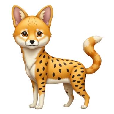Cheetah-serval-shiba-inu-hybrid, full body sticker