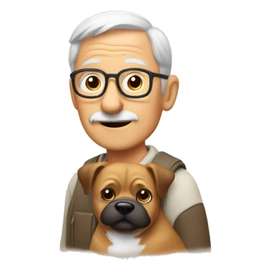 Grandpa with a dog sticker