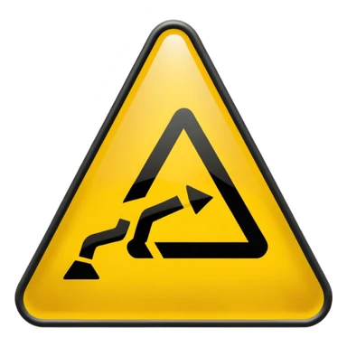 slippery road sign sticker