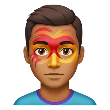 face painted man  sticker