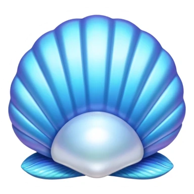 pearl in blue shells sticker