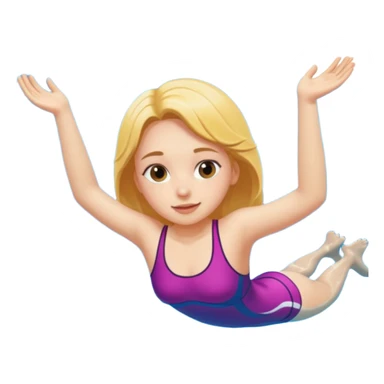 Girl in a pool swimming on her back sticker