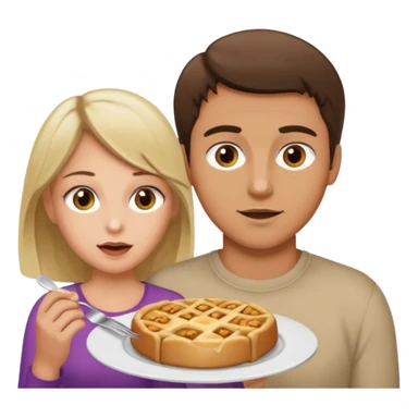 Light brown brunette man eating pussy of white blonde woman hazel eyes  sticker