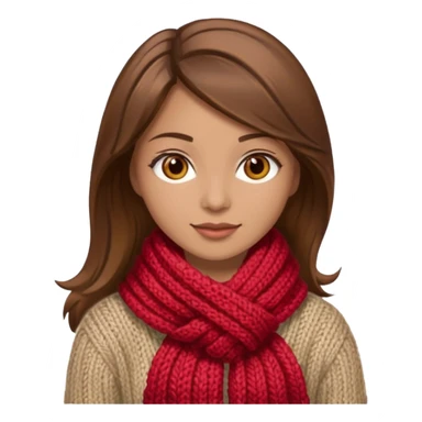  Woman with brown hair and highlights light brown eyes no glasses Knitting emoji sticker