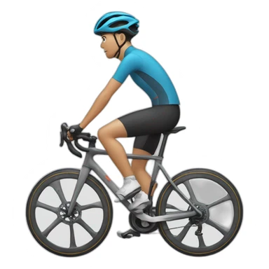 asian cyclist sticker