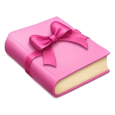 A pink book with a bow sticker