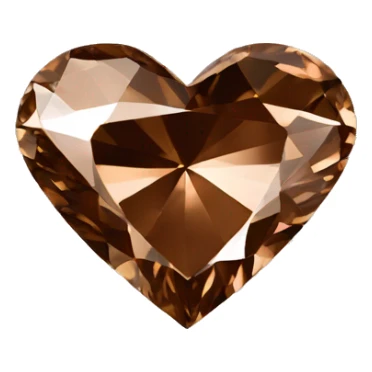 Heart shaped 56-carat brown diamond sticker