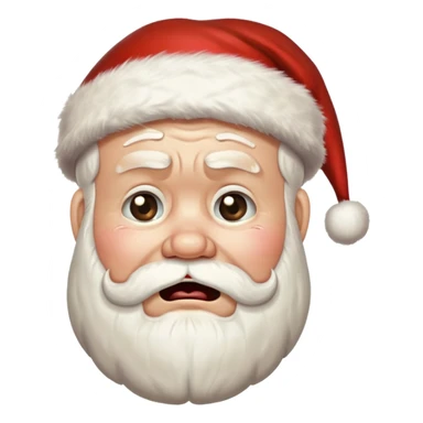 Santa claus distressed and crying sticker
