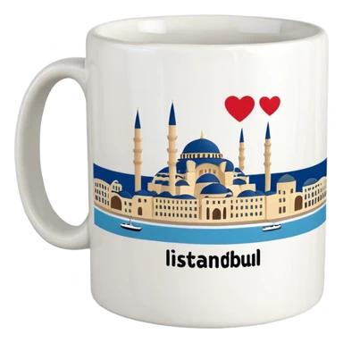 mug-cup-with-text-ı❤️Istanbul- sticker