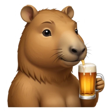 Capibara with a modelo beer drink sticker