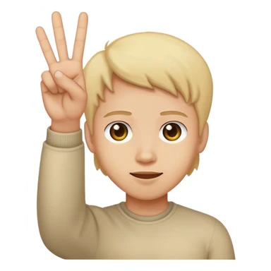 Holding up 3 fingers sticker