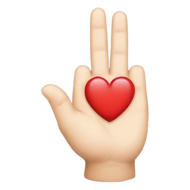 heart using finger but the pinky finger is straight  sticker