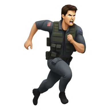 tom cruise sprinting, mission impossible sticker