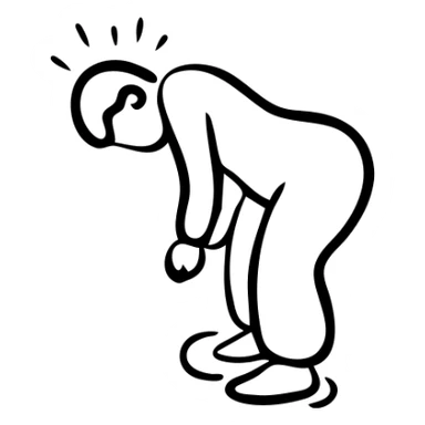 person bowing in gratitude thank you gesture sticker