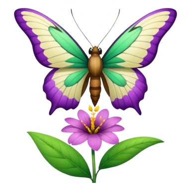 La la mañana se alegra entre flores y praderas ve avanzar mariposa bella y majestuosa entre colibrís sticker