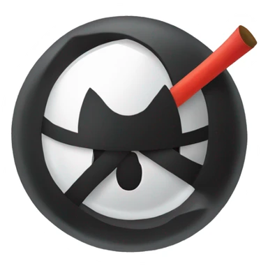 Ninja use Yin Yang energy sticker