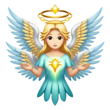 6 winged seraphim sticker