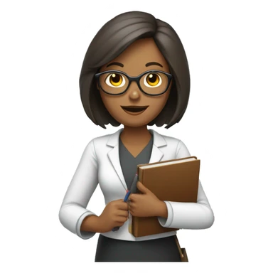 Teacher woman with a book and a pointer  sticker