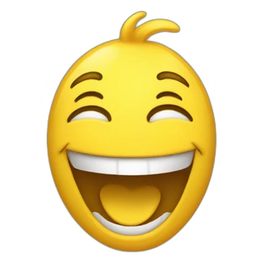 Laughing yellow emoji sticker