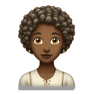 Georgian girl with curly hair  sticker