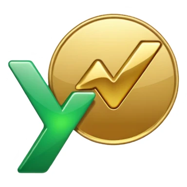 right check mark with golden and green colours sticker