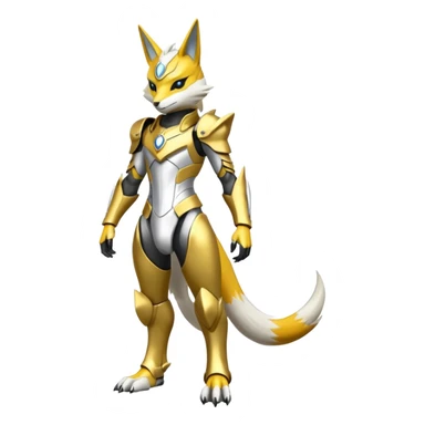 Modern Futuristic Renamon (full body) sticker