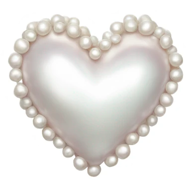 Pearl heart sticker