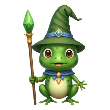 cute frog wizard sticker