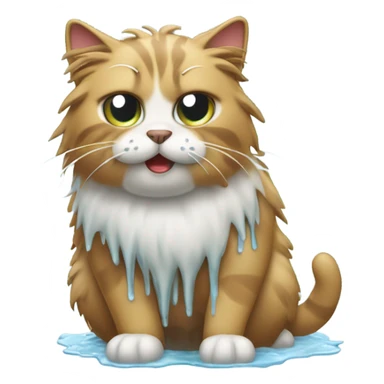 wet cat sticker