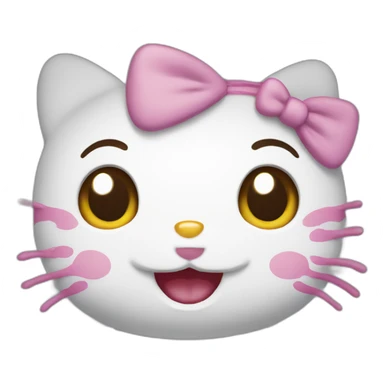 hello kitty smiling sticker