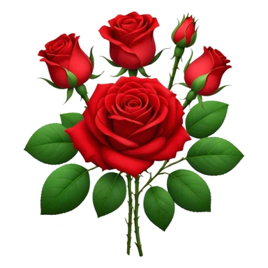 bouquet of realistic rose 15 sticker