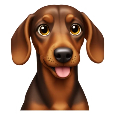 teckel poil long marron  sticker