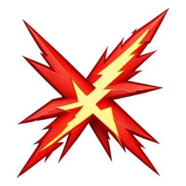 Rayos sentellas con furia rojo que exprese molesta con electricidad  sticker