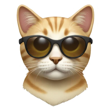 Cat with sunglasses sticker