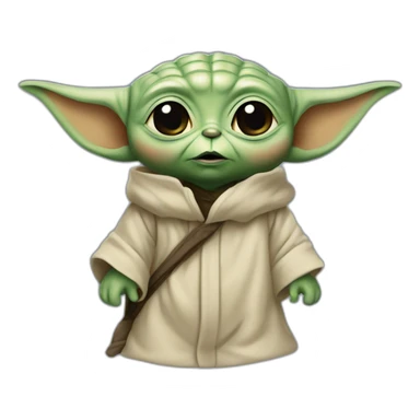 Bébé Yoda qui boit de la bièrre sticker